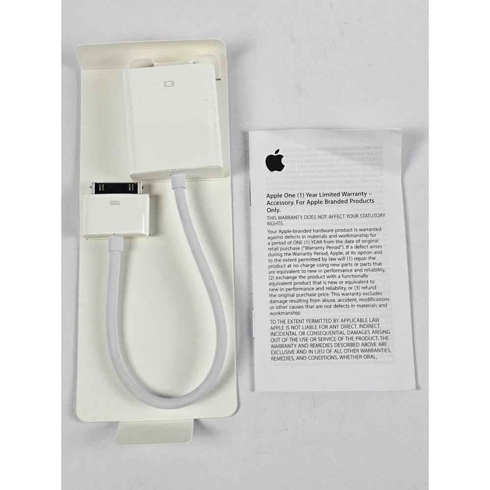 Apple VGA to 30-pin Adapter A1368 for iPad iPhone MC552ZM/B (New in Box)